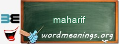 WordMeaning blackboard for maharif